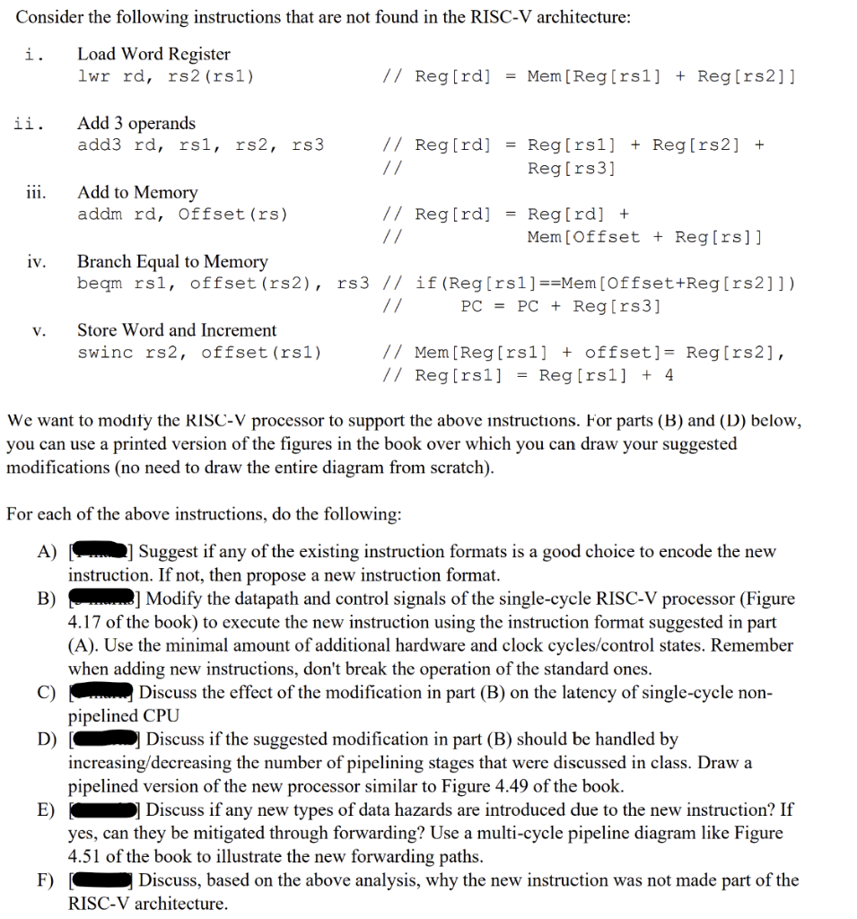 Solved Consider the following instructions that are not | Chegg.com