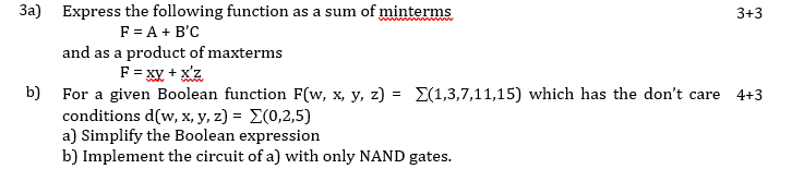 Solved Ba) Express The Following Function As A Sum Of | Chegg.com