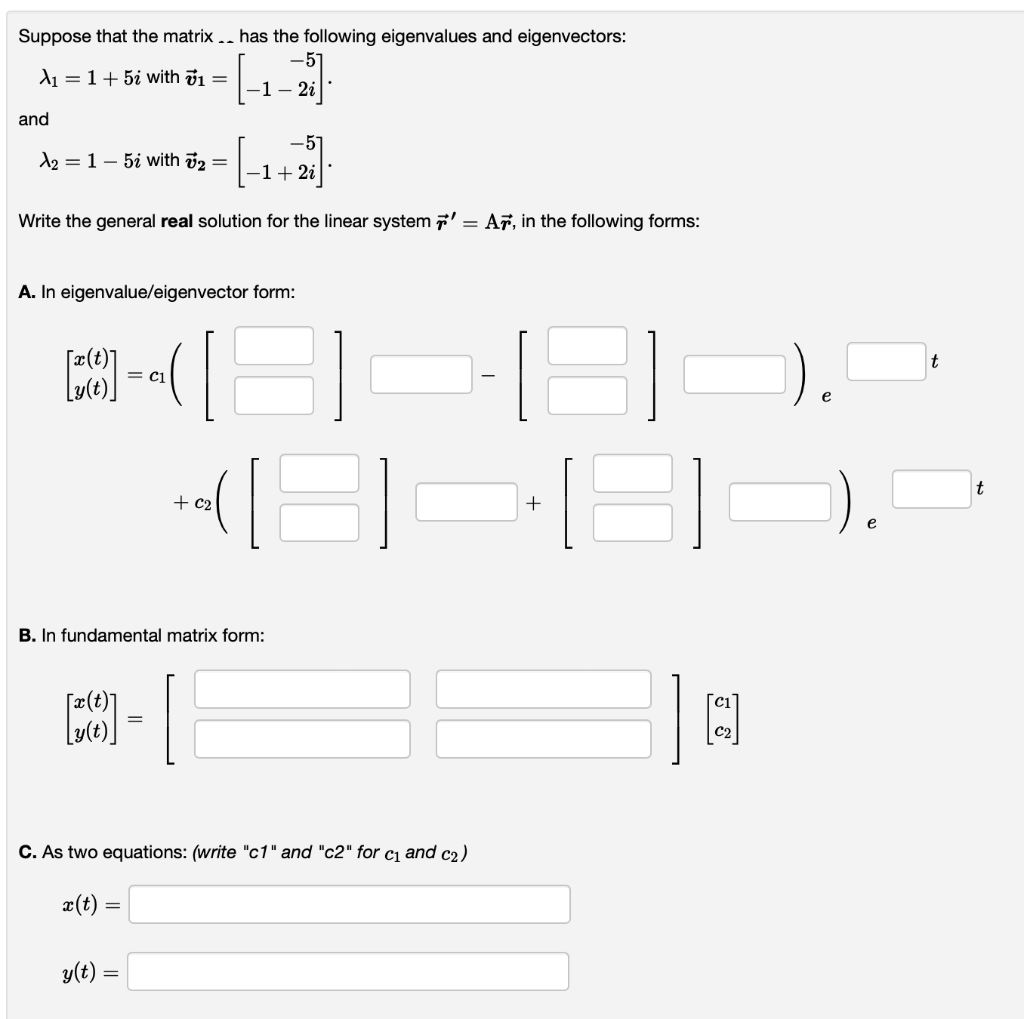 Solved Suppose that the matrix.. has the following | Chegg.com