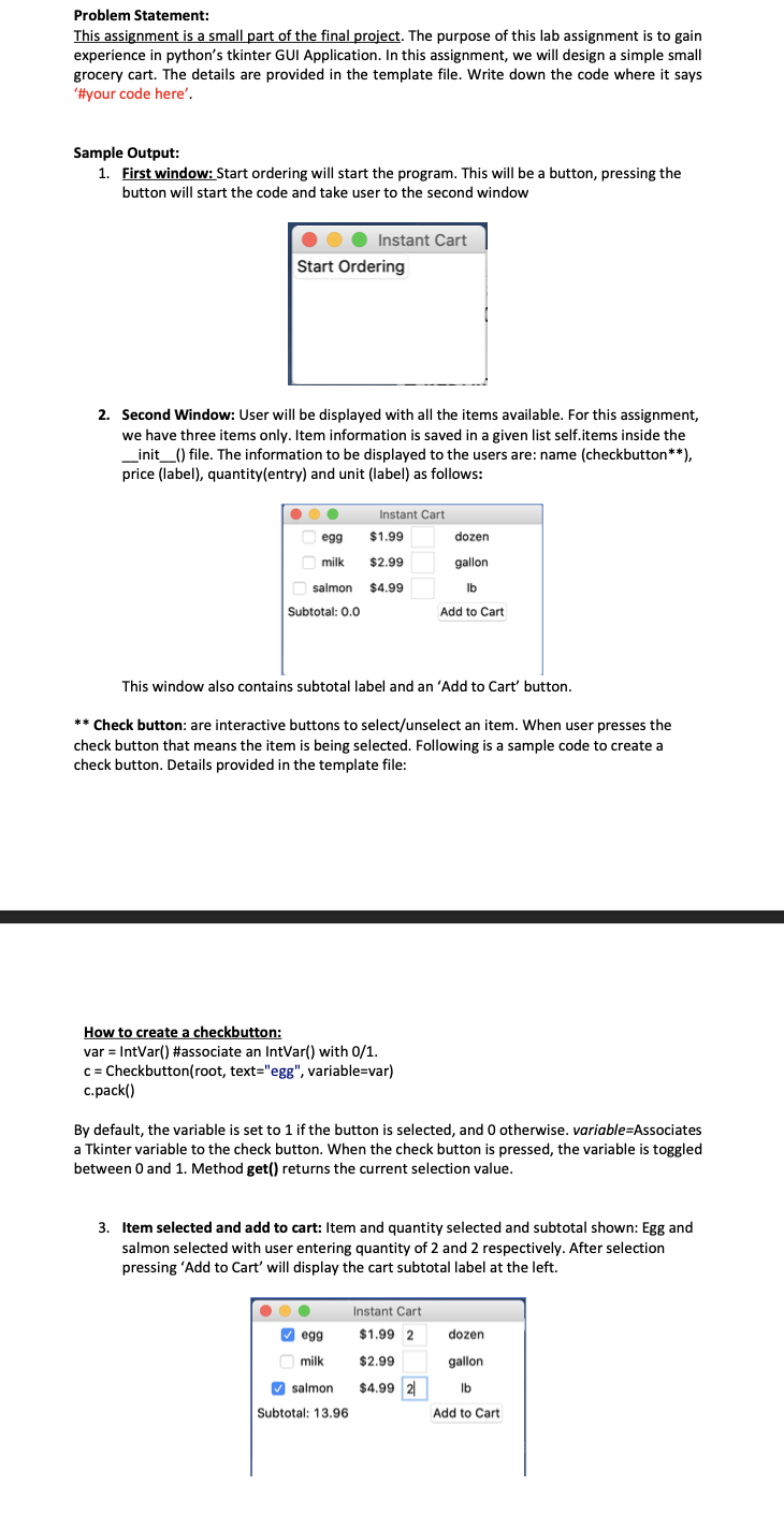 Problem Statement: This assignment is a small part of | Chegg.com