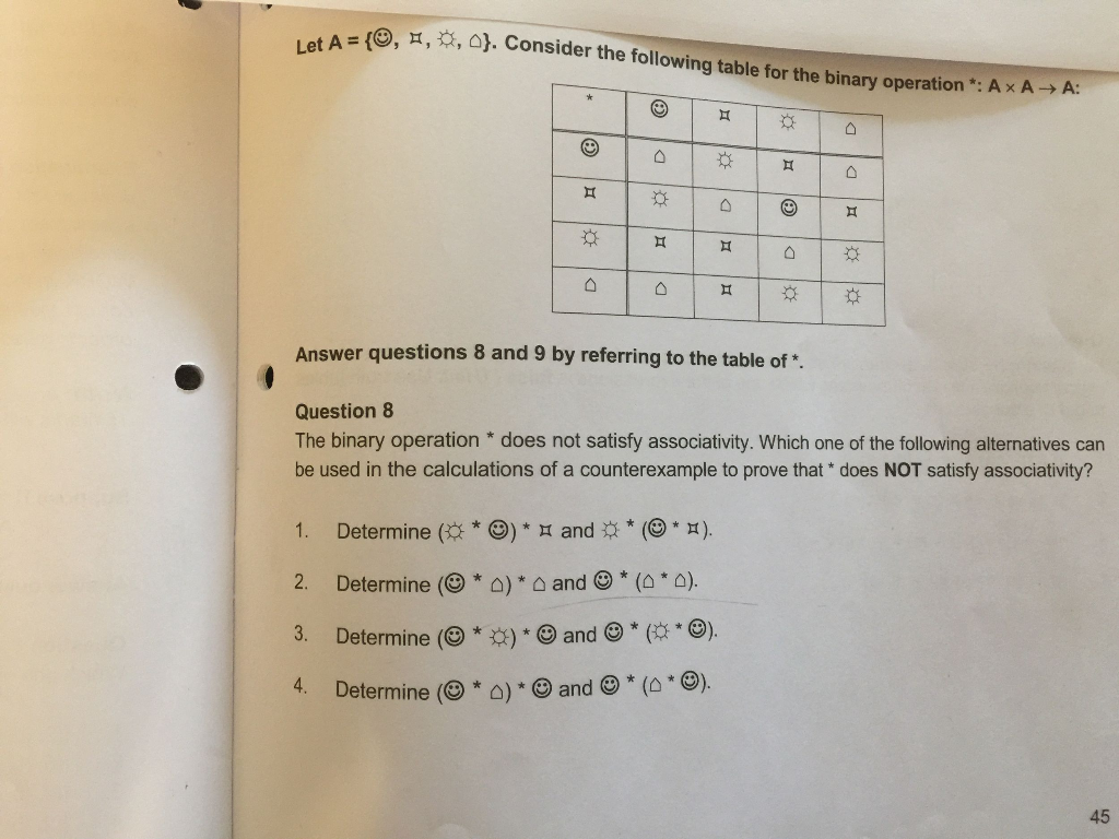 Solved R. 1, 2,0}. Consider The Following Table For The | Chegg.com