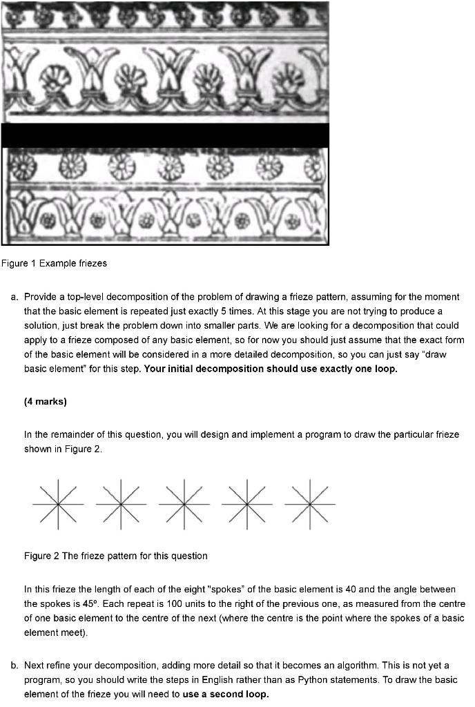 Solved A frieze pattern is a decoration made from repeated | Chegg.com