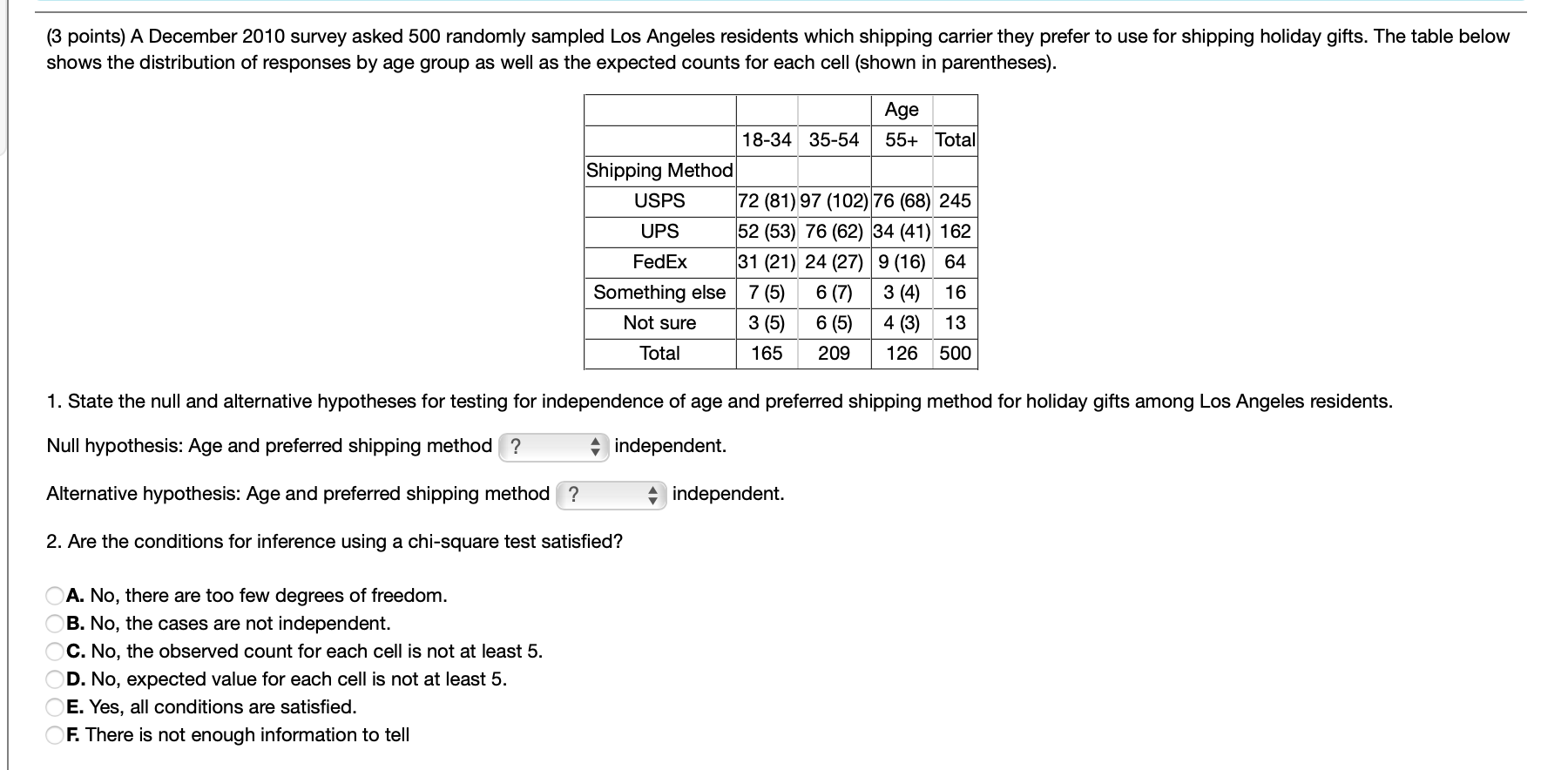 Solved (8 points) Prenatal vitamins and Autism. Researchers