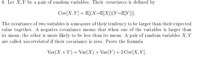 Solved 6 Let X Y Be A Pair Of Random Variables Their 7243