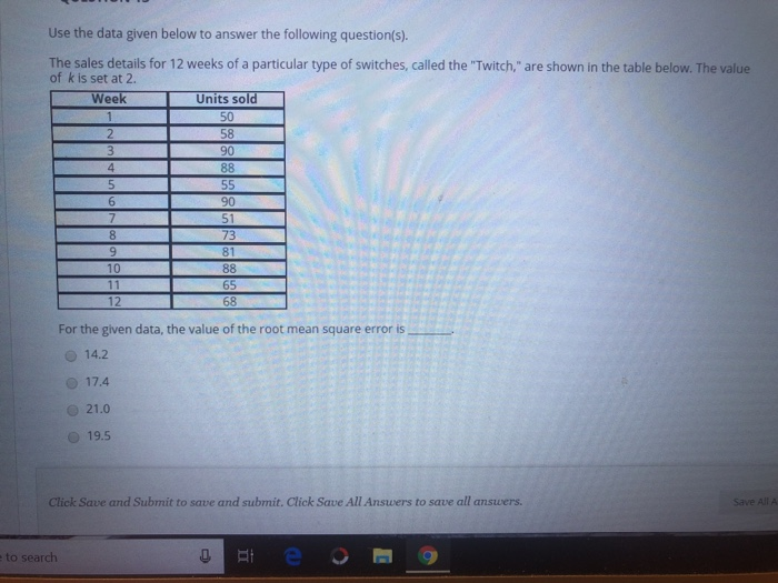 Solved Use the data given below to answer the following | Chegg.com