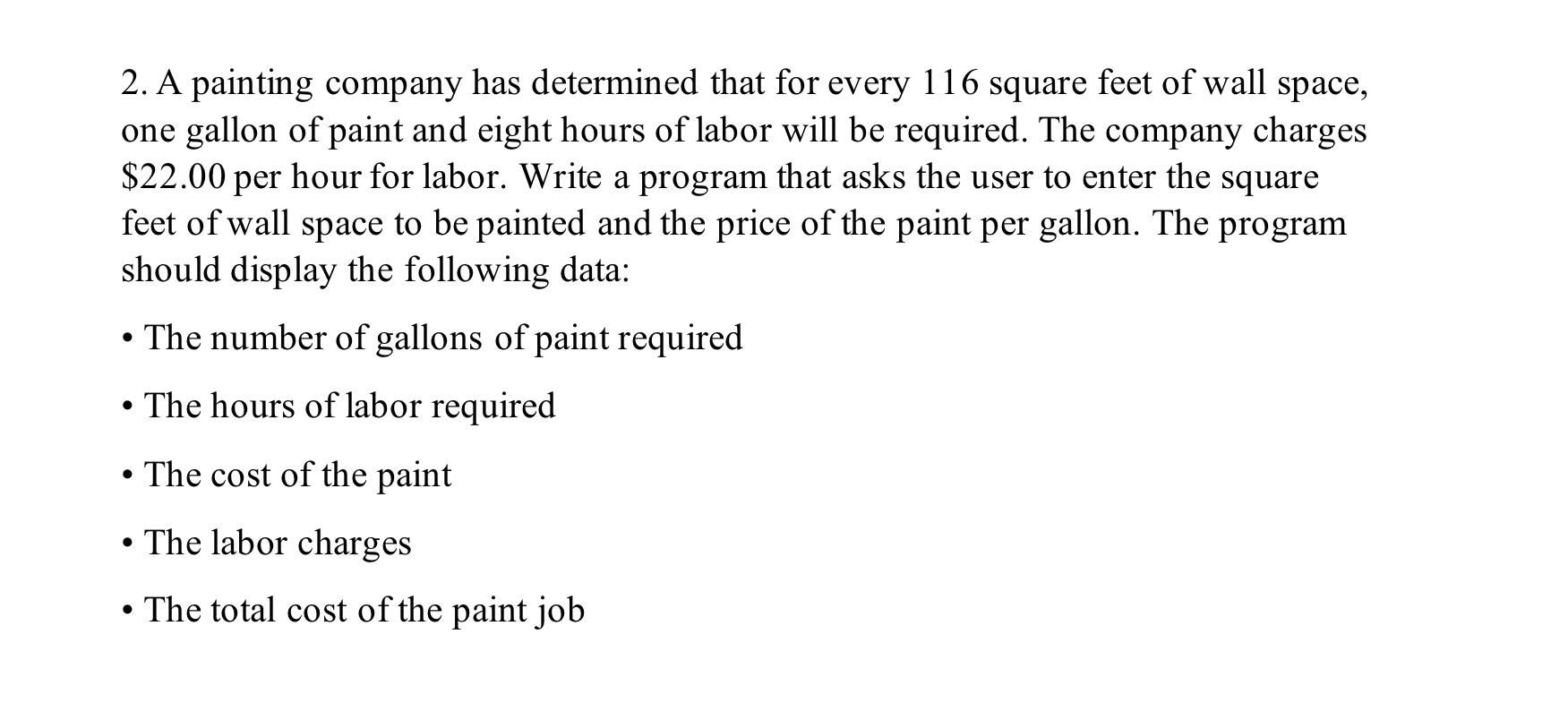 Solved 2 A Painting Company Has Determined That For Every Chegg Com   PhpdjzRrh