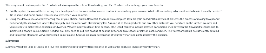 This assignment has two parts: Part 1, which asks to | Chegg.com