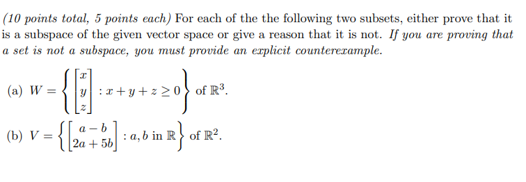 Solved (10 points total, 5 points each) For each of the the | Chegg.com