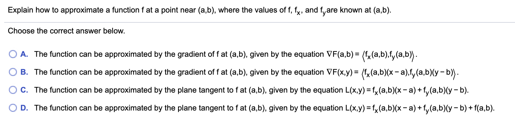 Solved Explain how to approximate a function f at a point | Chegg.com