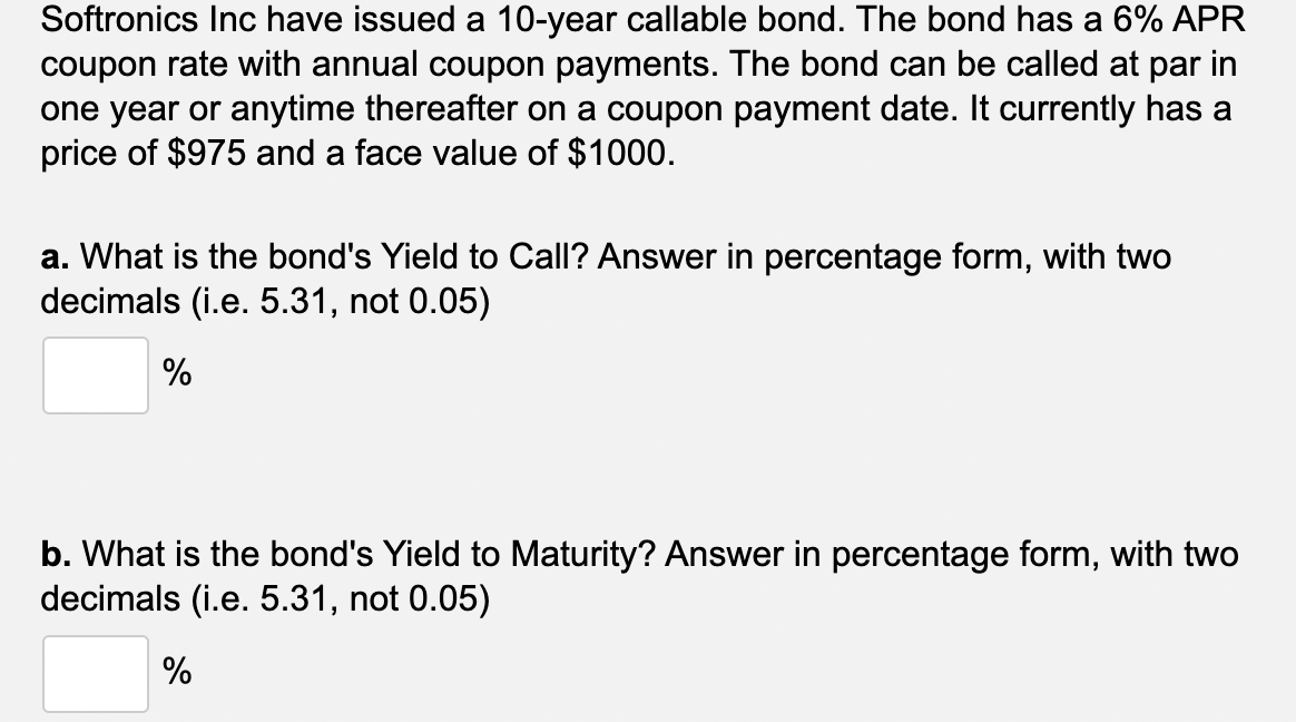 Solved The Answer Is A) 8,72% B) 6,35& Can The Answer | Chegg.com