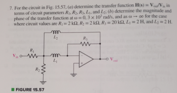 Solved 7. For the circuit in Fig. 15.57, (a) determine the | Chegg.com