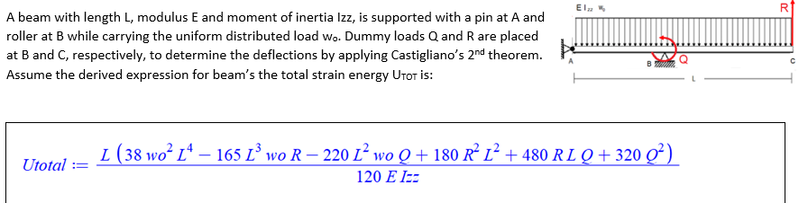 Solved A beam with length L, modulus E and moment of inertia | Chegg.com