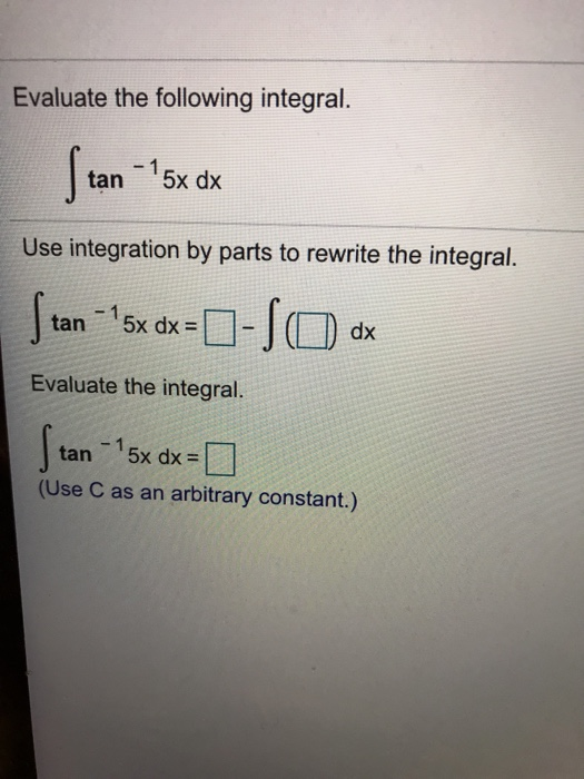 integration of tan 5 x dx