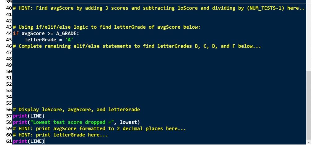Solved Developing a Test Grade Calculator Program using | Chegg.com