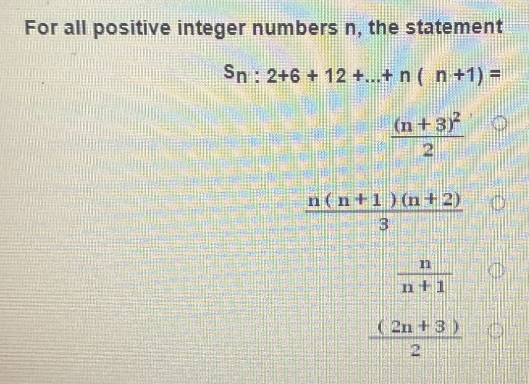 Solved For all positive integer numbers n, the statement | Chegg.com