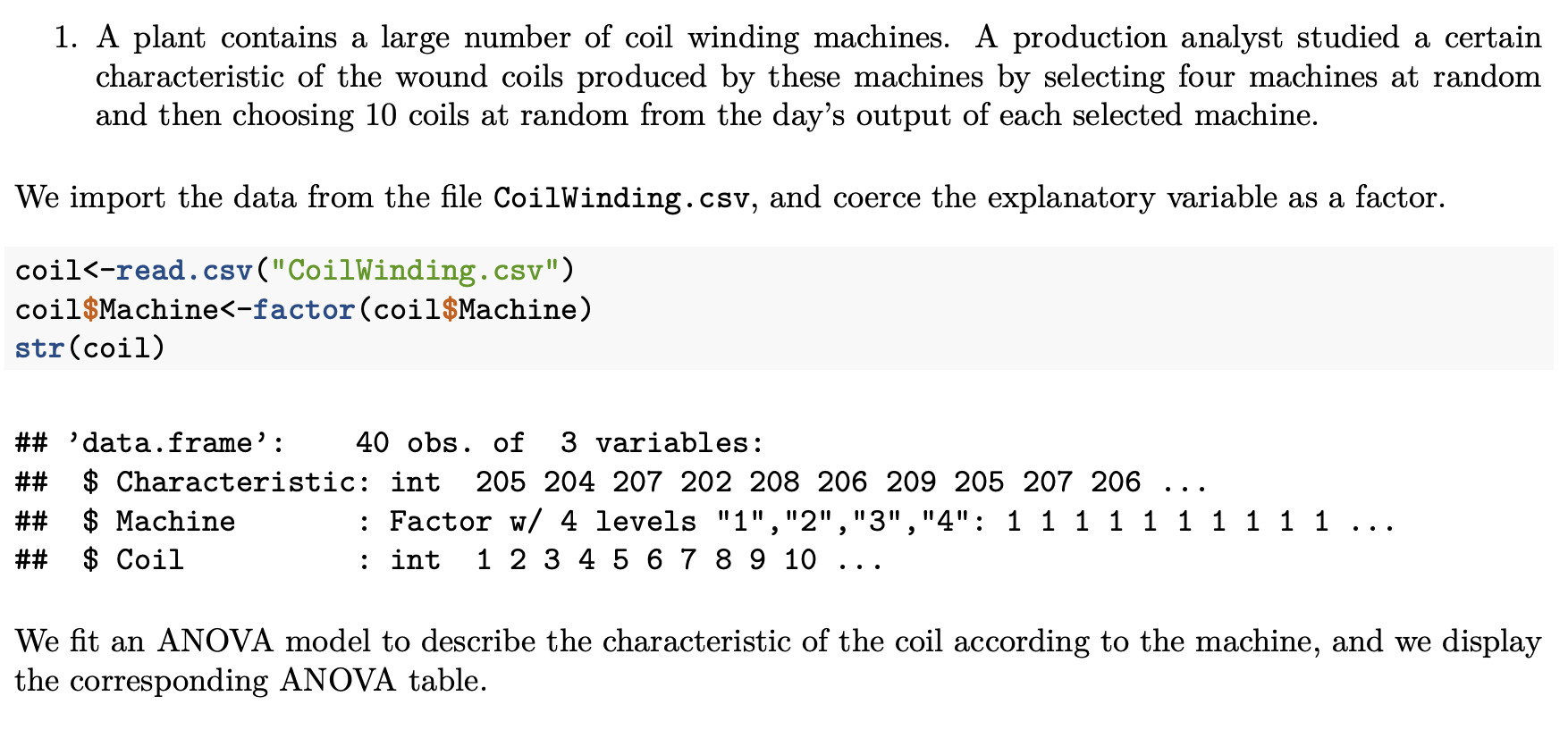 1. A plant contains a large number of coil winding | Chegg.com