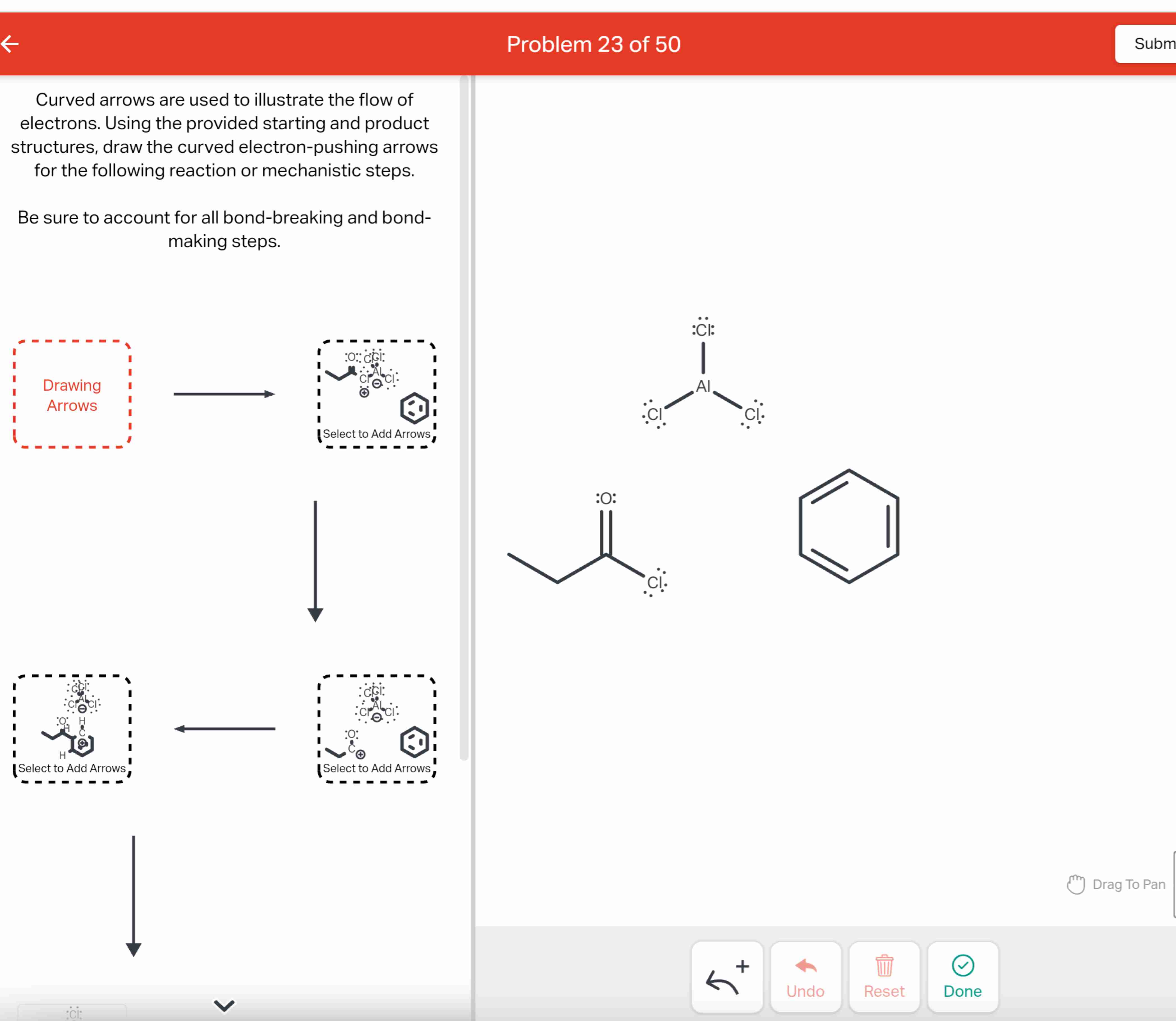 Solved Problem 23 ﻿of 50Curved arrows are used to illustrate | Chegg.com