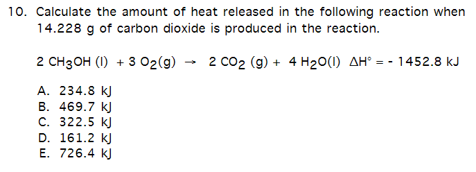 Solved 10. Calculate the amount of heat released in the | Chegg.com