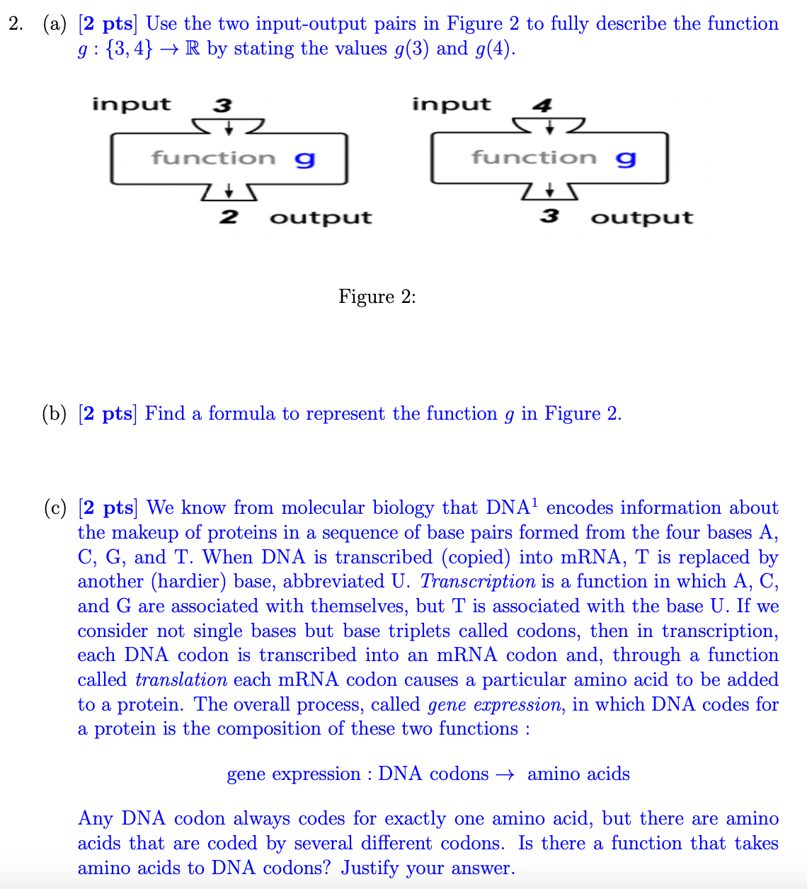 Solved (a) 2pts Use the two input-output pairs in Figure 2 | Chegg.com