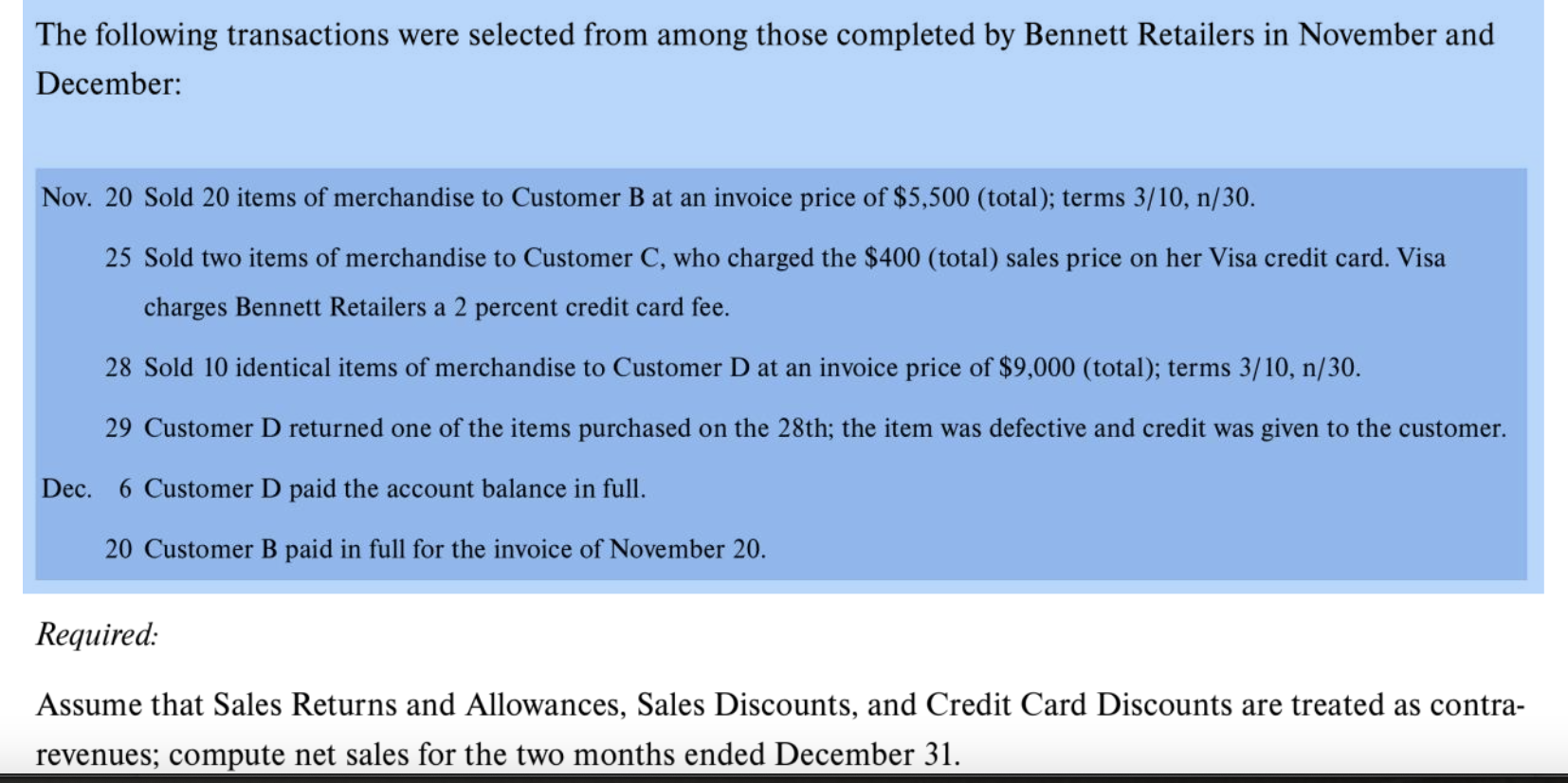 Solved The Following Transactions Were Selected From Among | Chegg.com