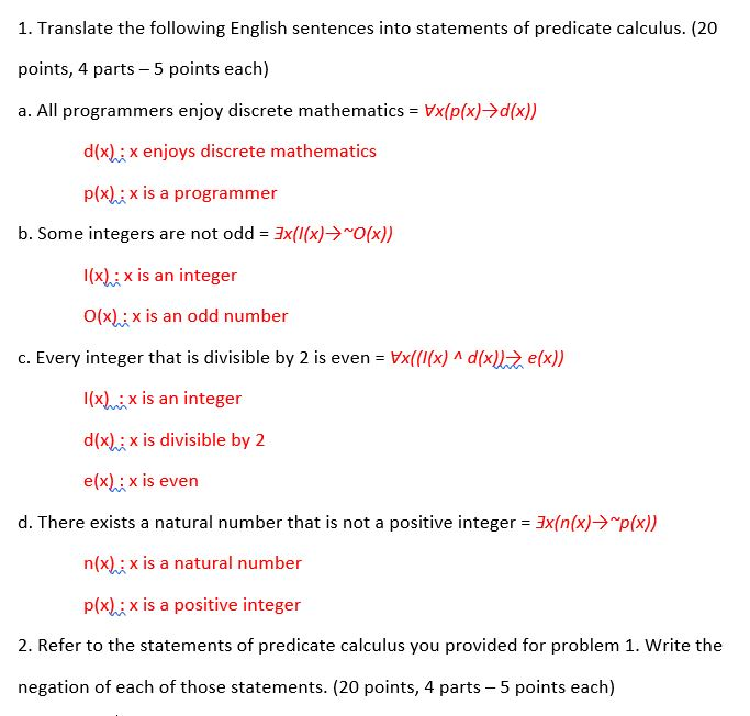 solved-1-translate-the-following-english-sentences-into-chegg