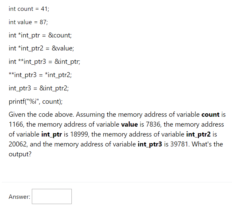 default value of int