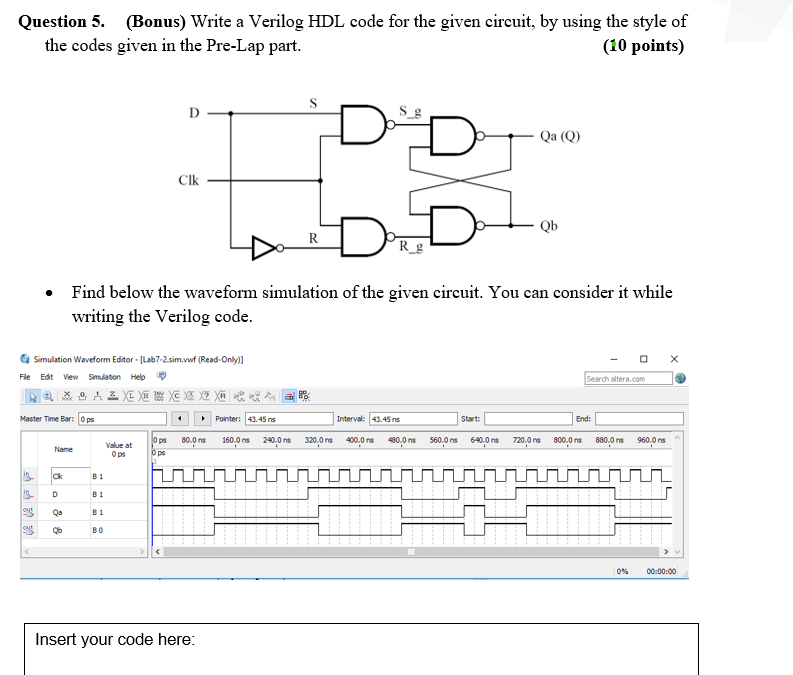 Solved Write a Verilog HDL code for the given circuit, by | Chegg.com