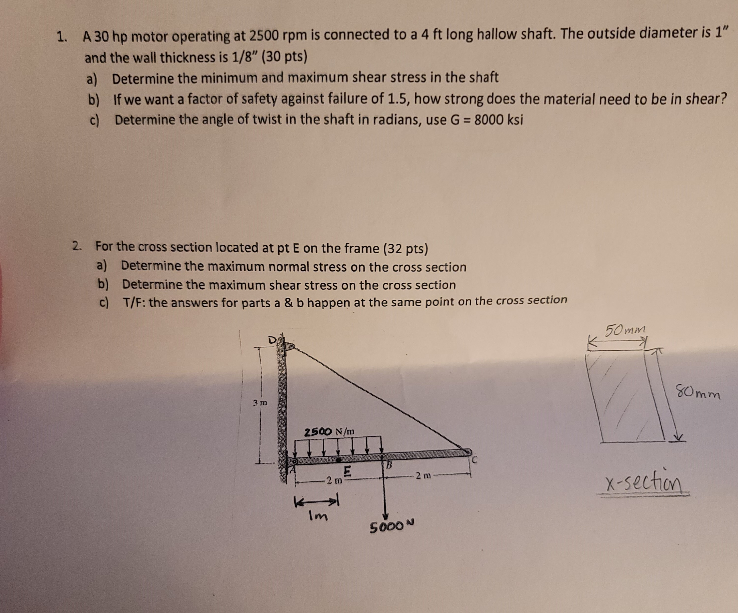 Main Part Problems Solved Please solve both problems. You have all the | Chegg.com