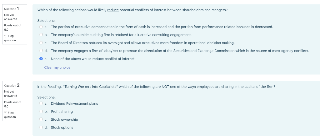 Solved Which of the following actions would likely reduce | Chegg.com