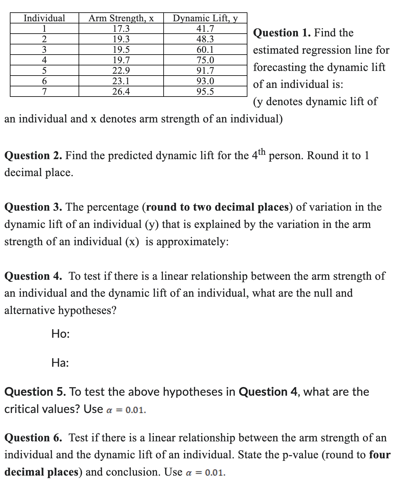 Solved A study was conducted at Virginia Tech to determine