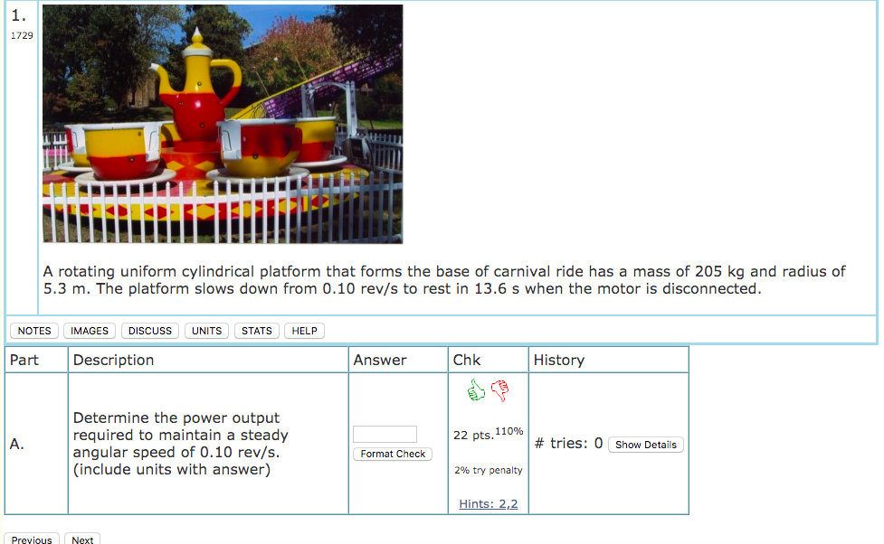 Solved A rotating uniform cylindrical platform that forms