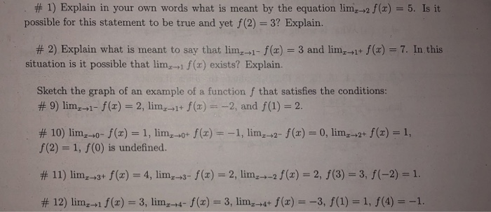 Solved # 1) Explain in your own words what is meant by the | Chegg.com