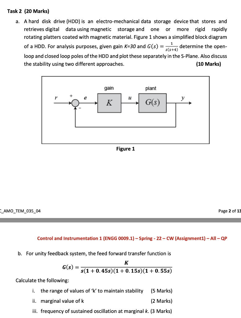 Solved Task 2 (20 Marks) a. A hard disk drive (HDD) is an | Chegg.com