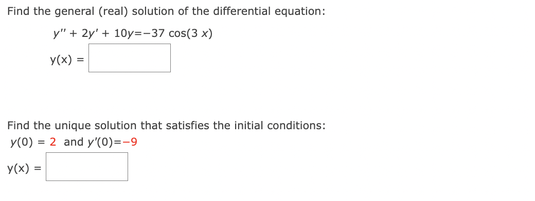 Solved Find the general (real) solution of the differential | Chegg.com