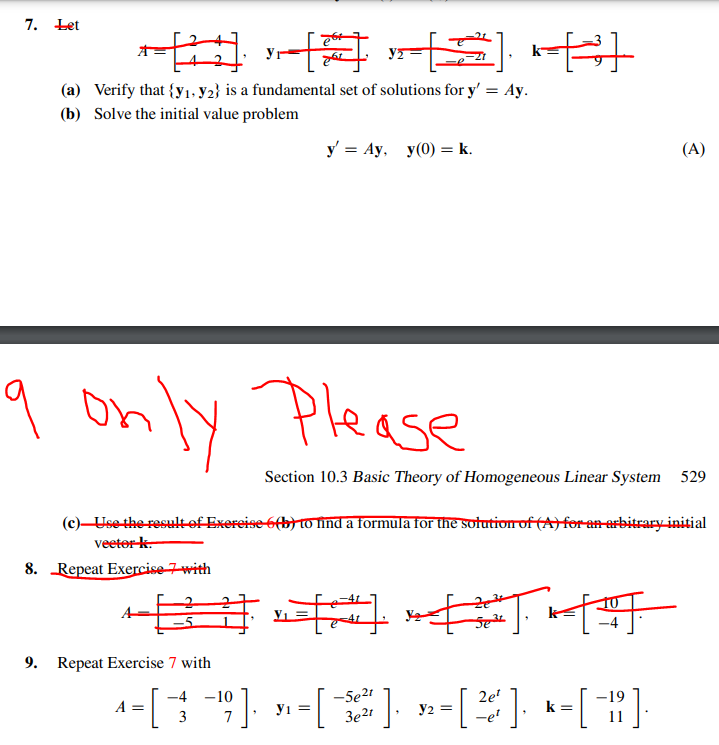 Solved 7 Let 母 [普] K Yr A Verify That {y1 Y2} Is A