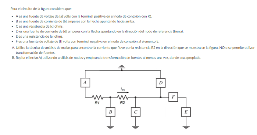 Solved For the circuit in the figure, consider that: A is a | Chegg.com