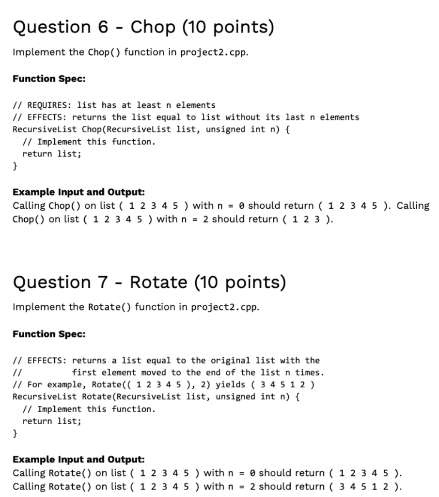 Solved Project Instructions Write code for each of the below | Chegg.com