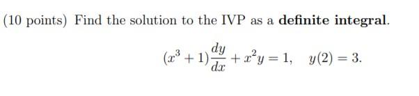 Solved Find the solution to the Initial Value Problem as | Chegg.com
