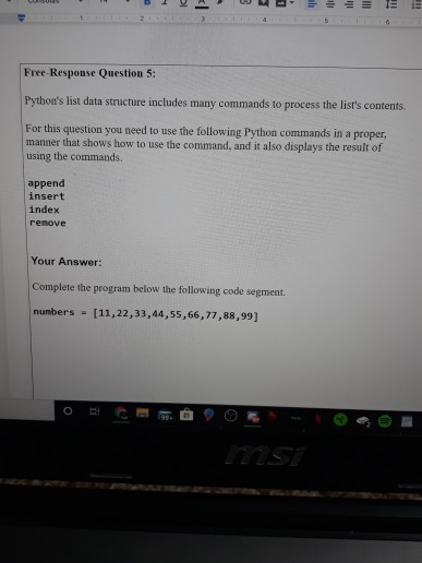 Solved please help write a append, insert, index, and remove | Chegg.com