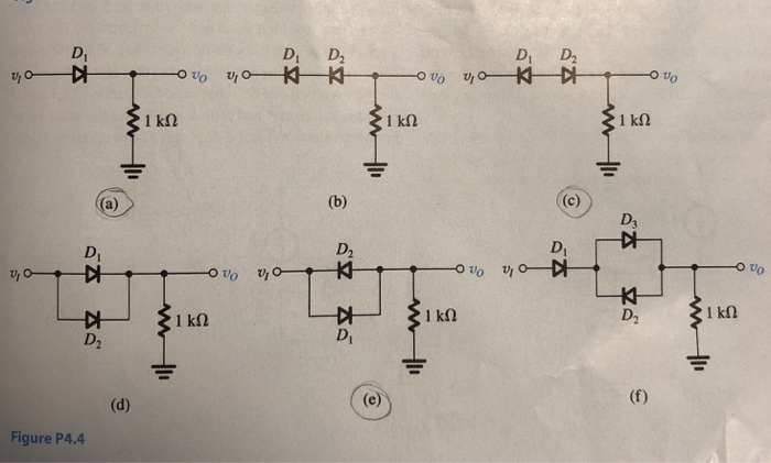 Solved 44 In Each Of The Ideal Diode Circuits Shown In Fig 9697