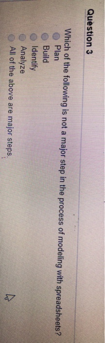 Solved Question 3 Which of the following is not a major step | Chegg.com