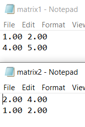 Solved Python program to take two matrices: matrix 1 and 2 | Chegg.com
