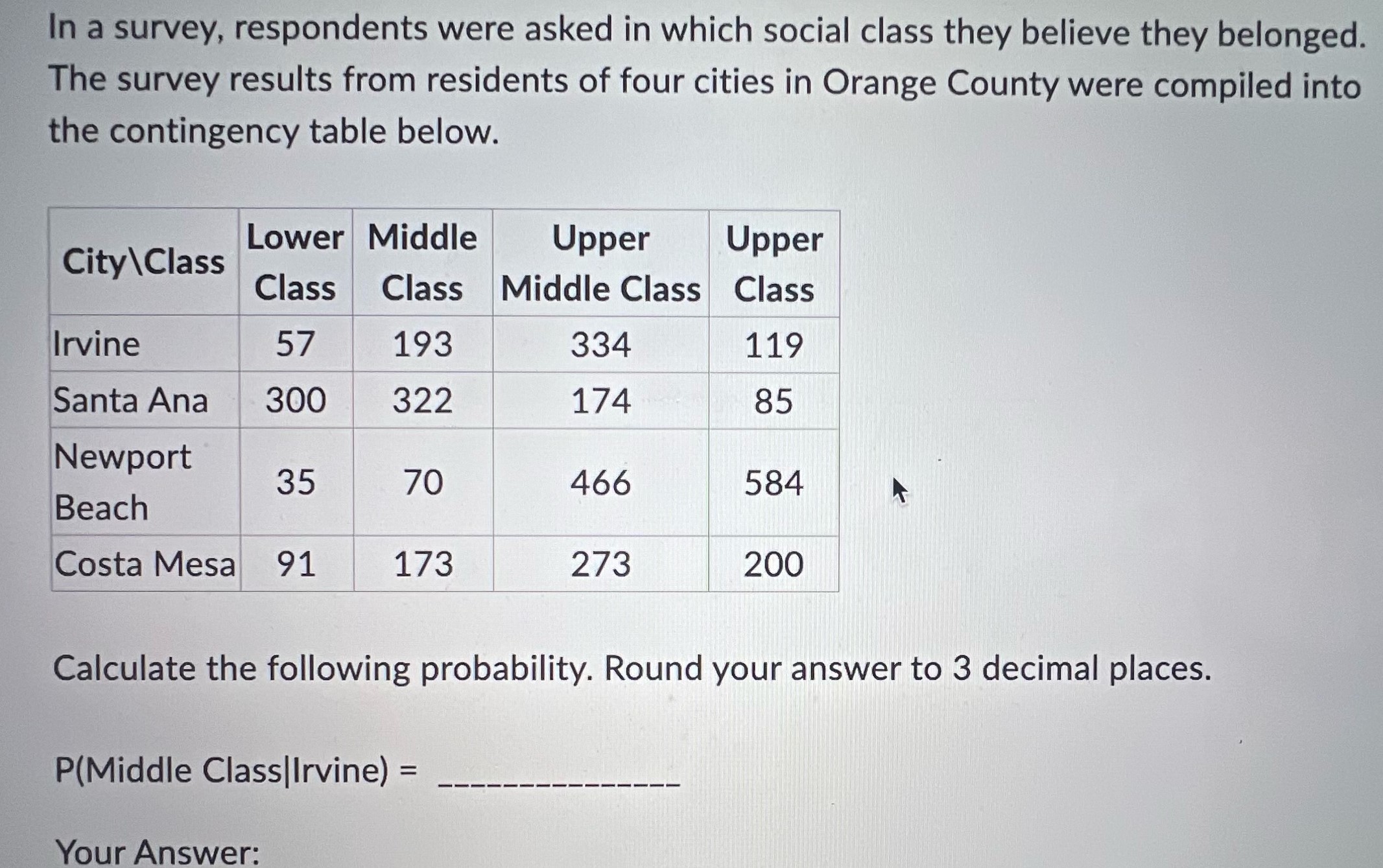 Solved In A Survey, Respondents Were Asked In Which Social | Chegg.com