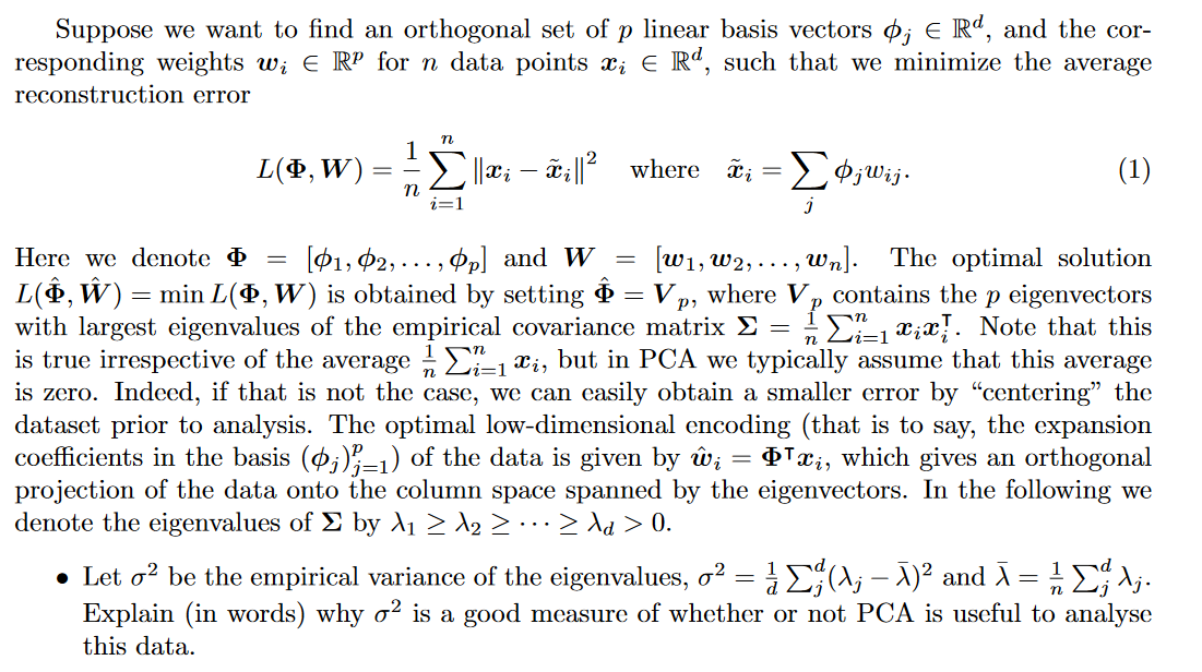 Suppose we want to find an orthogonal set of p linear | Chegg.com