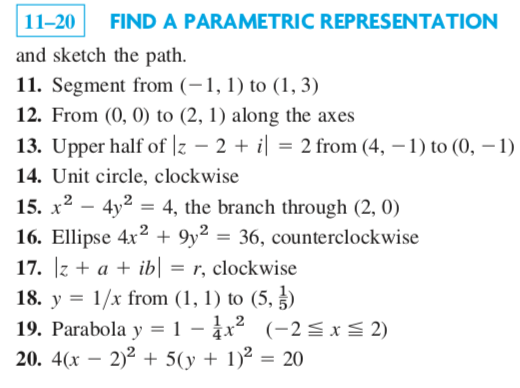Solved FIND A PARAMETRIC REPRESENTATION and sketch the path. | Chegg.com