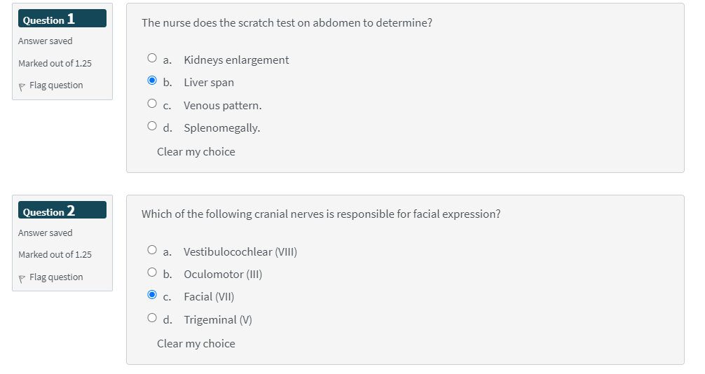 Solved Question 1 The nurse does the scratch test on abdomen | Chegg.com