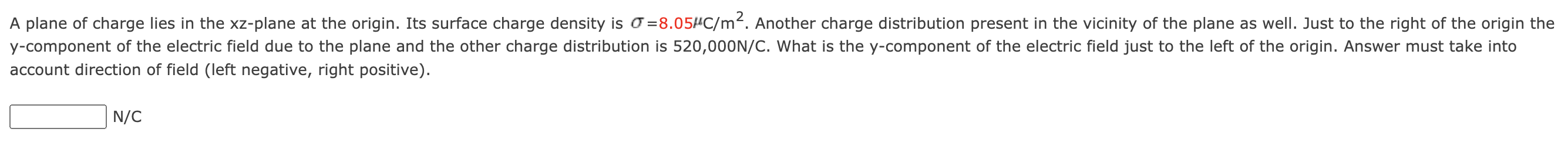 Solved A plane of charge lies in the xz-plane at the origin. | Chegg.com