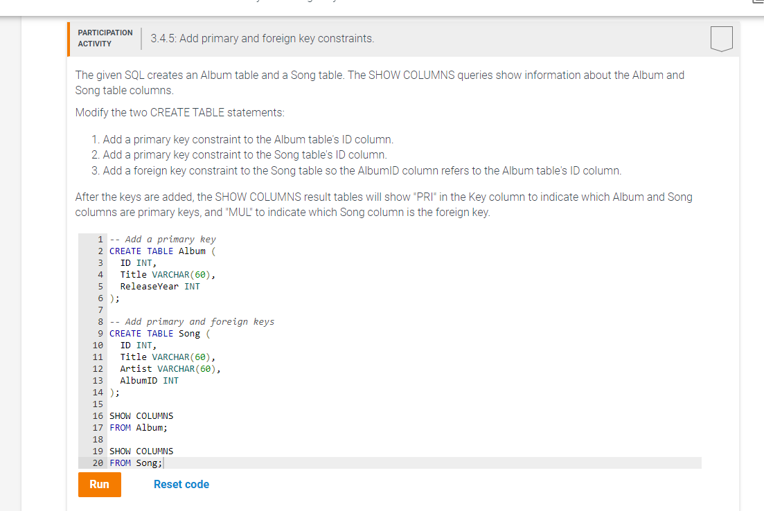 solved-the-given-sql-creates-an-album-table-and-a-song-chegg