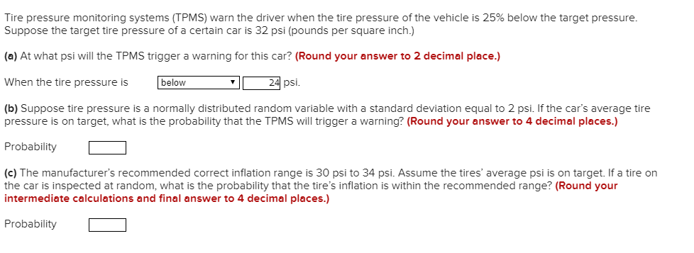 Tpms Worksheet Solved Tire pressure monitoring systems (TPMS) warn the | Chegg.com