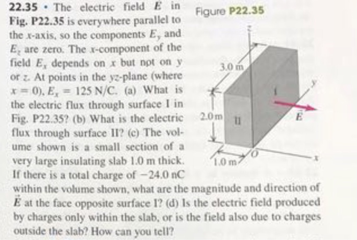 Solved 22.35 The electric field E in Fig. P22.35 is | Chegg.com